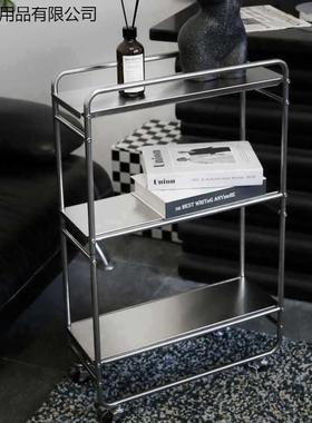 收新款不锈厨房夹钢缝置物架浴室落地多层超箱窄冰缝隙50537墙角