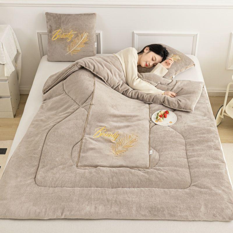 汽抱枕被两用加厚二合一折叠厂家直供车载午枕头被办子公室睡毯子