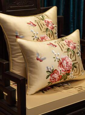 式刺绣12791中抱枕家具绣花沙发垫风中国古典罗汉床软包定靠制防