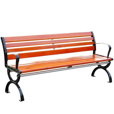 厂休公园户外长椅庭院双人靠椅背长家条凳子室外防腐木塑HQU木闲