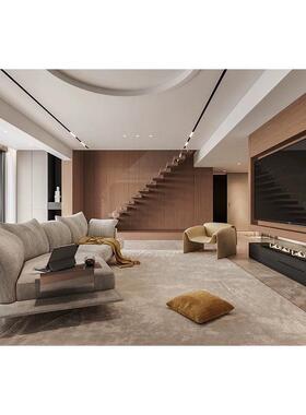 意式轻奢高高颜值瓣花沙发布艺设计师大户厅型客转DWT角端现代简