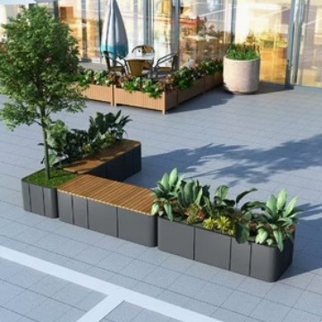 厂家户外不锈钢花箱市政工程阳台家用直销镀锌板室内种植金属花箱