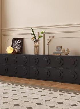 中古风实木卡斗门柜客厅电视柜靠墙储59664柜边柜物卧室复古餐落