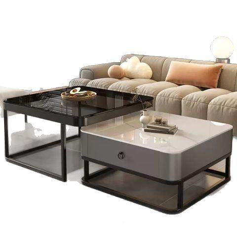 小轻奢茶几QQL客厅家用现代简约岩户几型网红方形玻璃板茶电视柜,住宅家具,茶几,淘宝优惠券,粉丝福利购,淘宝优惠卷