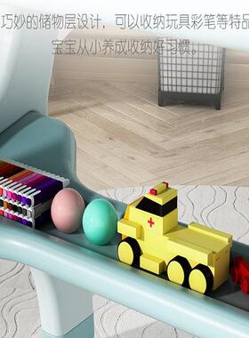 儿童书桌幼儿宝宝写985学习书桌早教字桌椅套装看桌塑桌料幼儿园