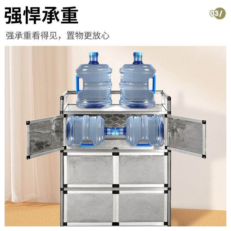 橱柜家用房加厚餐边柜茶柜多层不厂家直供锈钢厨碗经济型置水柜物