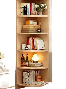 置实木转角物架墙角柜客拐厅角三柜卧室角墙边柜UJO子扇形收纳柜