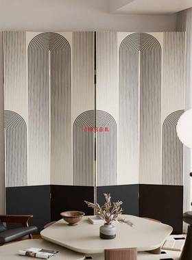 可式复法古关屏风隔断客厅遮挡办公室玄装饰折叠复古高端移96432