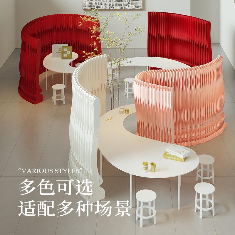 八纸屏风十办公室房隔断假墙客厅挡板简间隔板室内易新QFS型兔耳