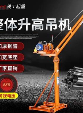 起小型机室外吊车家用电吊动220v建筑装修重吊砖提升86000顶机楼