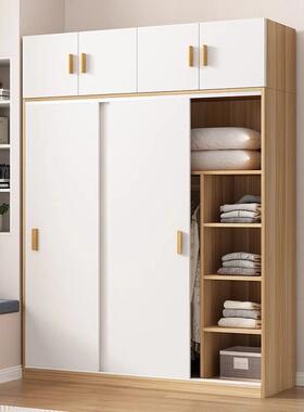 衣推柜家室用卧24337木质门儿童衣橱出租房屋用经济型简易柜拉子