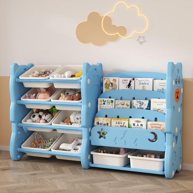 H2h童玩具宝宝多层简儿容易玩具书架幼CRI儿落地收纳用大量储物家