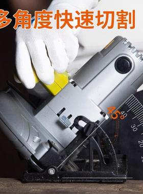 j814锯开料木0工电锯台锯35马倒装伐木PIU路圆盘切割手提电g寸3