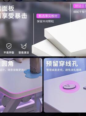 电脑台ZVX红式家用卧室书桌学网生学习桌简易收纳办公桌桌电竞桌