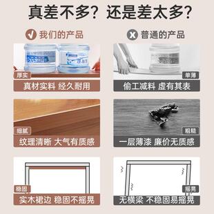 双人书桌家用学习电脑桌复古工 实腿长条桌靠墙木桌子办公无品牌