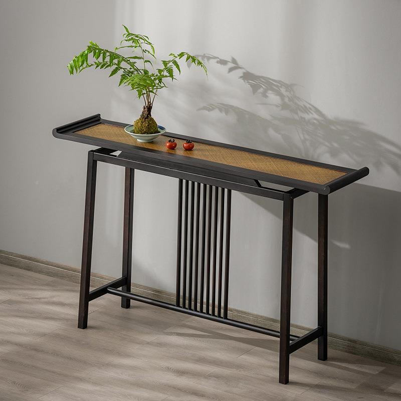 新式玄关架客厅条案端景台仿中古墙约小案LRV几供桌门厅柜靠窄条