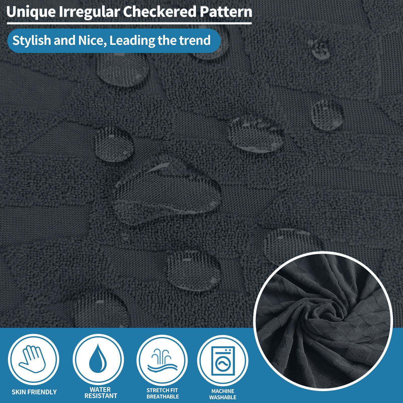 跨境水花躺椅椅套弹力全按摩防椅TFA椅套防猫包抓躺提椅沙发套罩