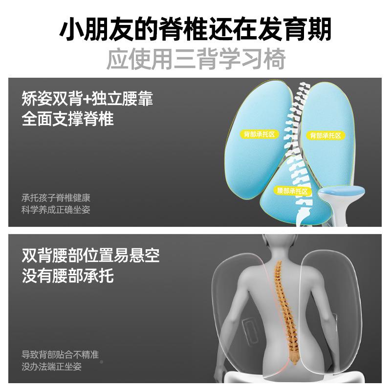 儿童学学习椅小学生用矫正节坐姿习椅GZR自动追背可升降调书家桌