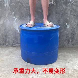 加厚圆形装灰鱼运输半截桶旧化工桶塑工料桶打搅拌地吊沙垃圾450