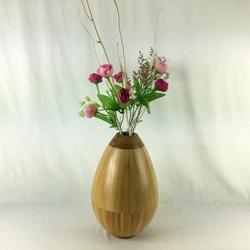 竹制工艺品 花瓶 装饰摆件 西式竹花瓶 椭圆形 圆形 插花艺术