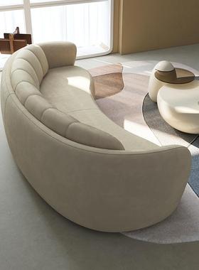 轻法式弧形沙发27113厅现客代形轻奢三人位小月户型网红奶油风亮