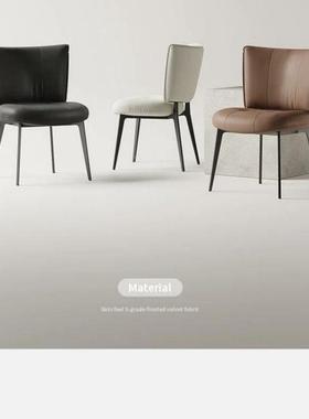 意式简极师高端休闲餐现代简约餐CRO厅靠椅背铁艺轻奢网红设计餐