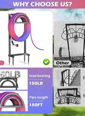 花立园软管MHM可支架拆卸金属管软管支架软管挂架式花水园水管存