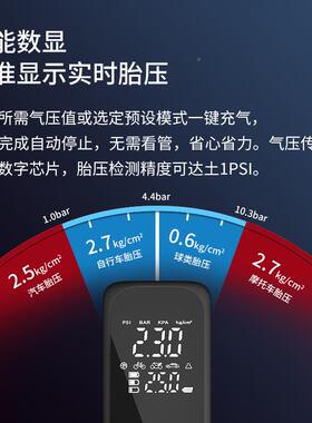 无线气车充气泵电动智显能双屏数便携式载汽车轮QYD胎打泵跨境爆