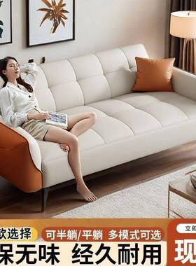 猫抓布沙发床简多功能厅两用现代沙约客公寓小户型VPE单双人可折