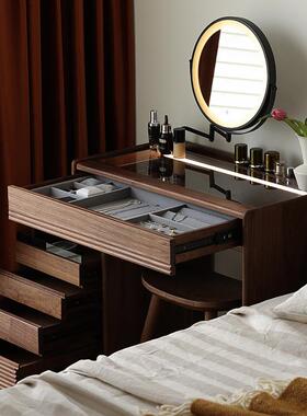 实木梳妆台南美胡桃木斗柜43943一桌体美式卧室化妆妆化收纳柜台