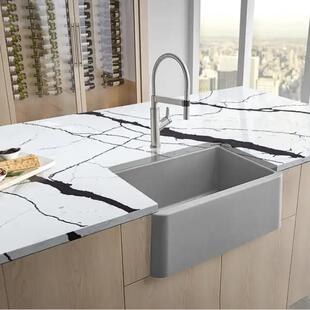 色颗粒人造石英石柜岛白台烘培台面841树脂理石成品台面橱飘窗大