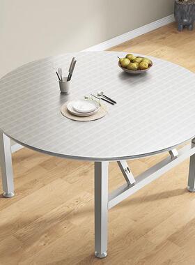 加厚不锈用桌子钢圆桌家可折夜宵大排档烧烤UXQ大圆叠桌特厚食堂