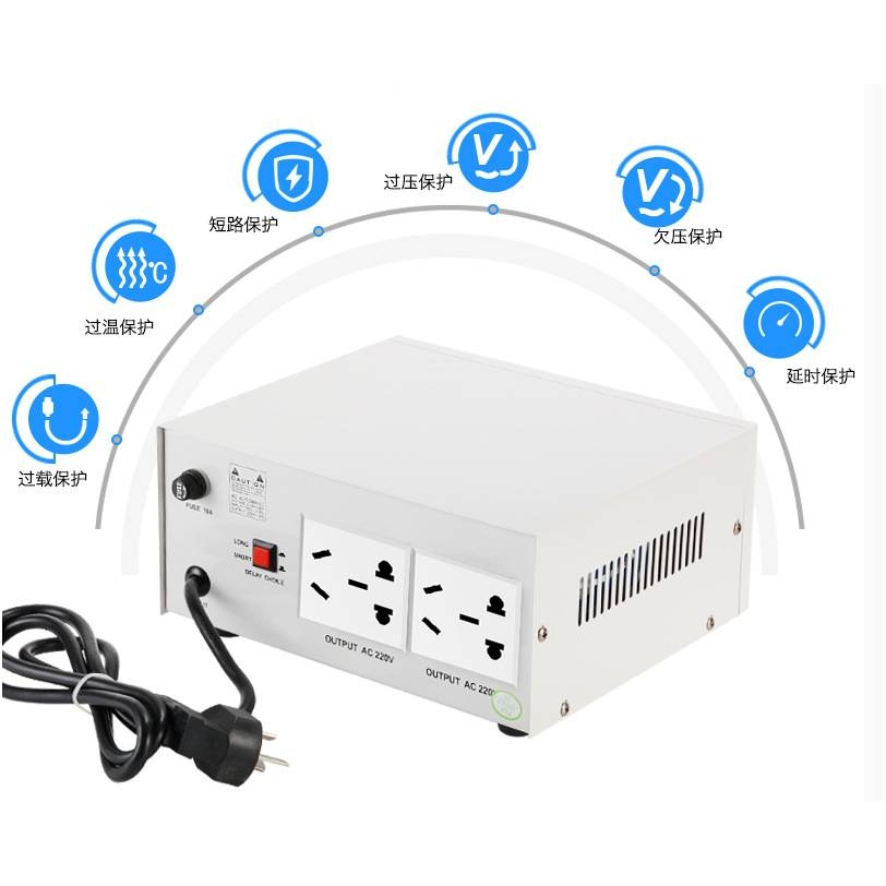 征西壁挂式稳压器2000W电脑电视冰箱音响220v全自动低压稳压电源