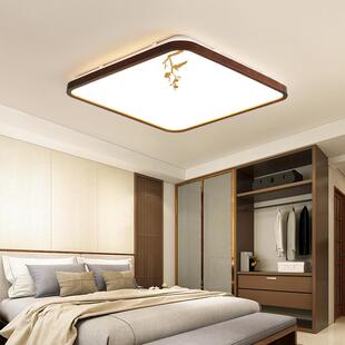 新中式全光护眼客厅吸顶灯创黑胡桃木色意气中古风卧谱室大94133