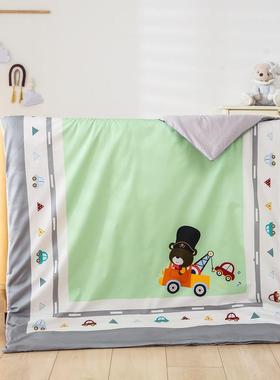 A类母10909婴幼儿园件棉套三纯含芯床品六件套全棉宝宝婴儿午睡被