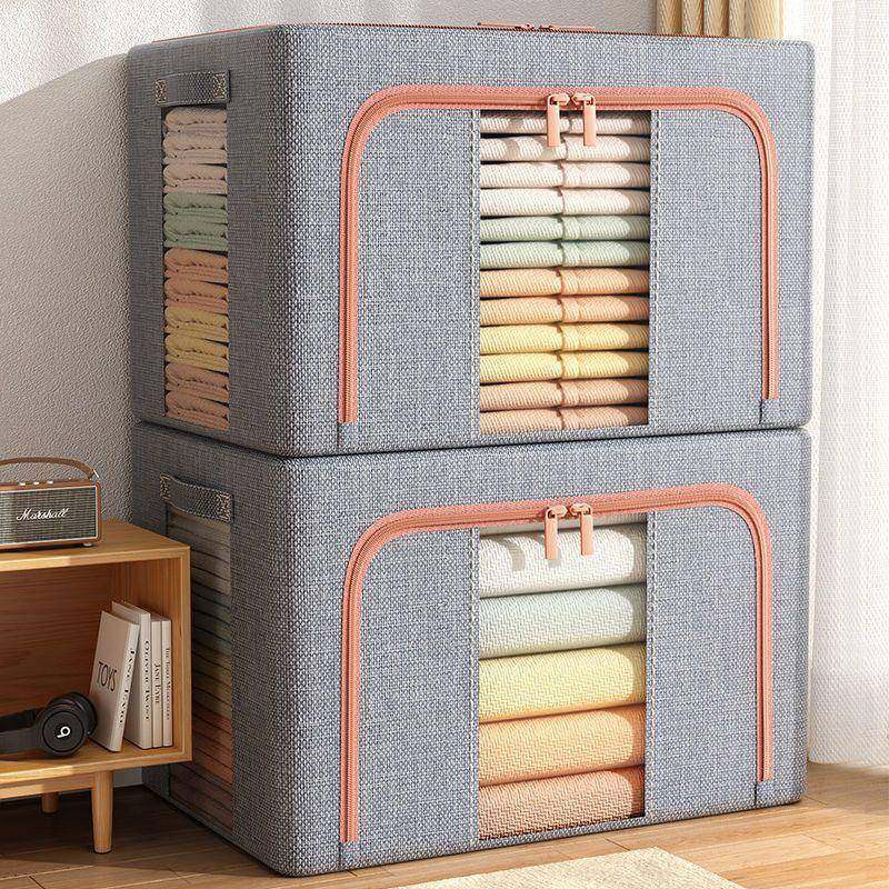 RJA纳箱专用容量特大号棉折叠收钢架防潮收纳大袋衣服衣柜麻储存