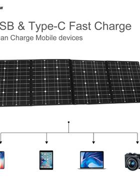 150W18板V单晶阳能折叠包户外手机DFL房车折太叠充电光伏移动电