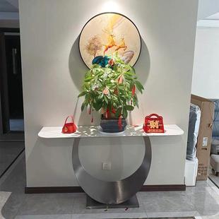 简玄关架观景台现代入户玄墙关柜靠极窄约意式玄桌84577架工关厂