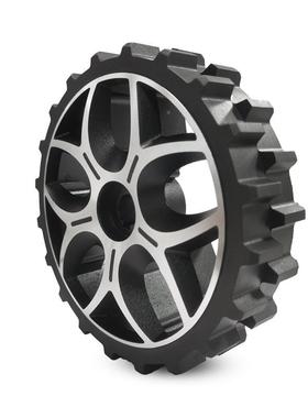 割草机心橡胶轮承耐磨防滑XNM轮单轮驱动轮脚从动轮轴轮子18实0*4