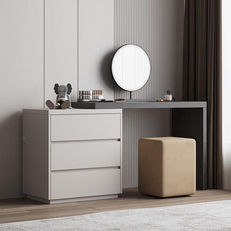 W8实意极简梳妆台五柜斗式一体卧室电视柜化木妆桌组F77S5898合床