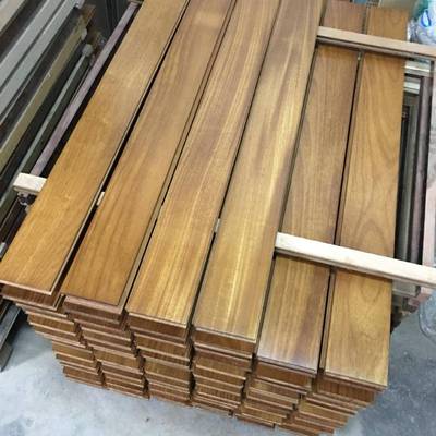 亚马逊柚纯实木板地地大锁扣木蜡油KLW热地暖实木地板龙免骨