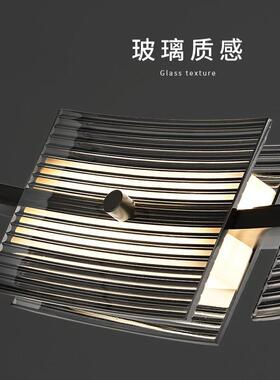 意端式简轻奢客厅主灯后现代简约设计师963环形高吊玻璃卧室餐极