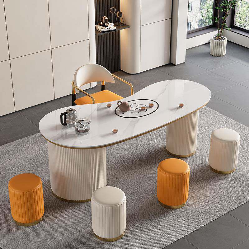 21.2/1.4/1.6/1泡.8米轻奢岩板茶桌I家茶用办公弧F7698S5T型台茶