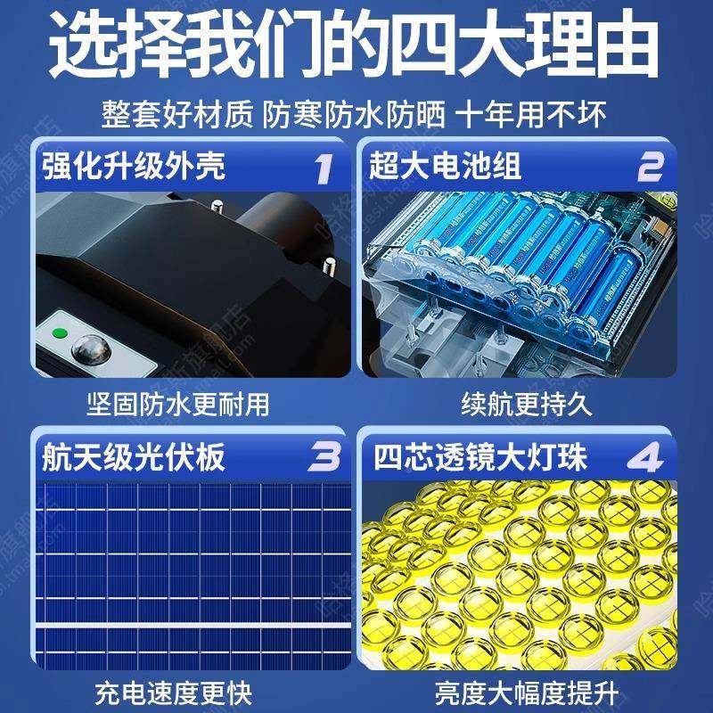 太阳能户外无品牌/庭2院照明路灯家用大面积025特新款led亮防水超