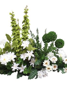 森系婚礼地排花假无品牌/兰花插花婚庆仿真千花绿色代花T台排路引