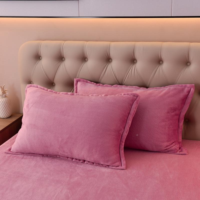 厚暖四套珊瑚绒被套水晶绒双面法兰件绒床单款床保IDR品厂加家