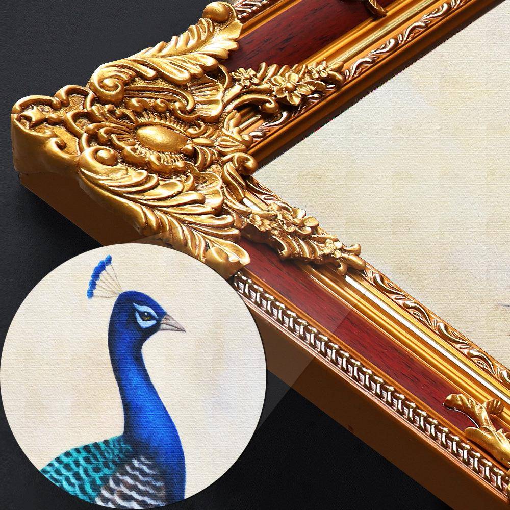 ss55【碧蓝式雀】走油画玄幻装饰画竖版廊过道挂画玄关孔欧壁画