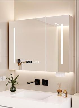 2室油风实木智能浴镜柜41027储挂墙式卫生奶间浴室镜子洗手间置物