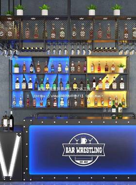 挂墙酒架酒壁挂柜挂式餐38993厅发架光墙上红酒创意酒吧置物壁吧