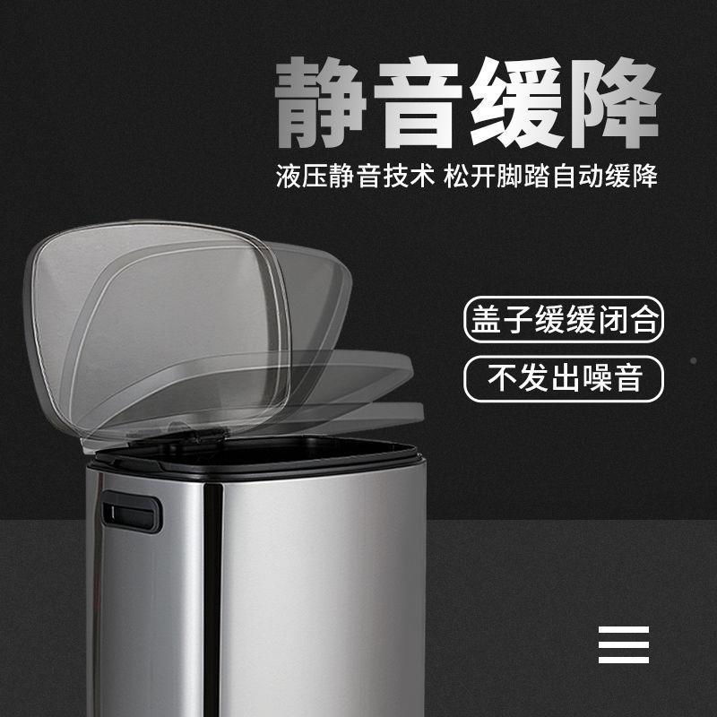 不店锈钢垃圾桶商用大号脚公家踏式带盖脚踩有盖酒餐饮办室VPP用